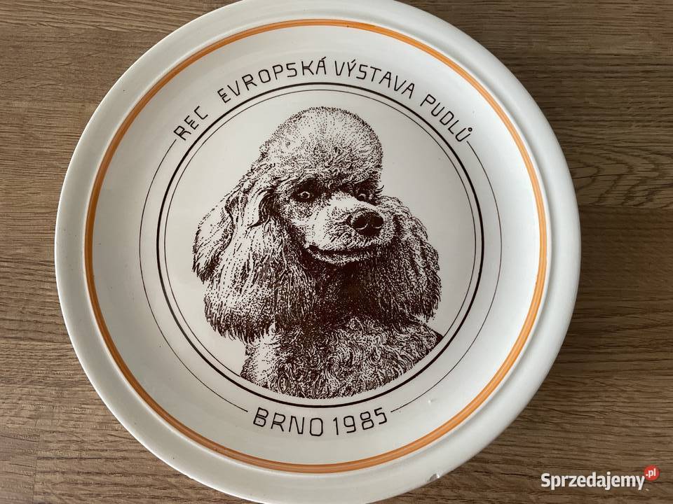 Europejska Wystawa Pudli Brno1985 talerz Ditmar Pruszcz Gdański