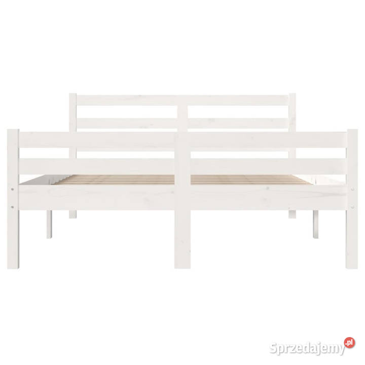Rama łóżka biała lite drewno 140 x 200 WM814820 mazowieckie Warszawa