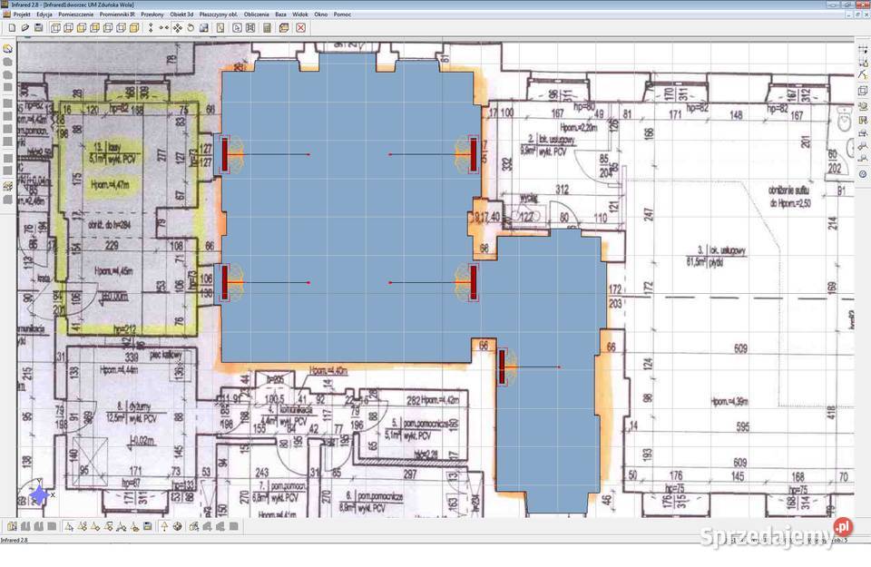 wykonanie projektu ogrzewania promiennikami mazowieckie Kanie
