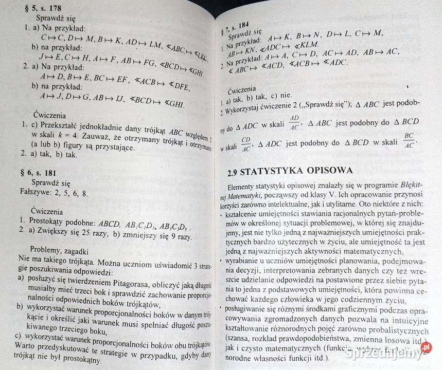 Matematyka 78 H Kąkol Z Powązka G Treliński Rok wydania 1995 Pozostałe sprzedam