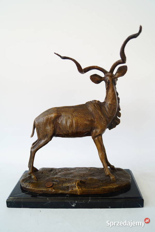 Figura z brązu rzeźba Antylopa prezent myślistwo Gizałki sprzedam