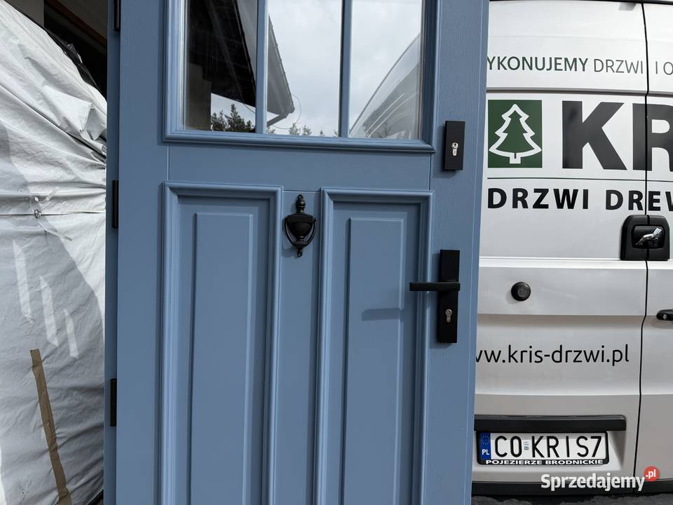 Drzwi zewnętrzne drewniane RĘKI różne kolory Warszawa