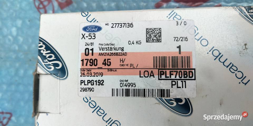 Ford S Galaxy kaseta klamki dotyk Nowa Łódź