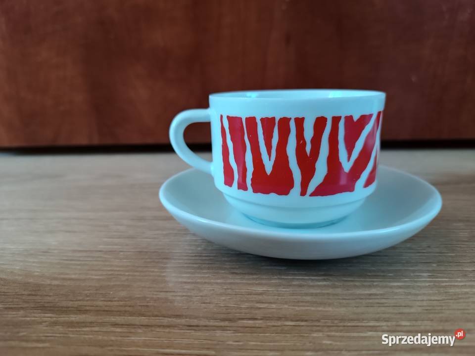 5 x filiżanki z podstawkami do kawy porcelana Szczyrk