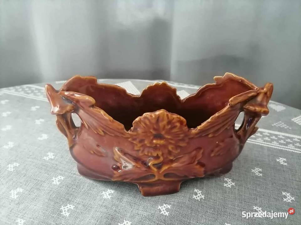 Żardiniera gondola Ceramiczna PRL Wałbrzych