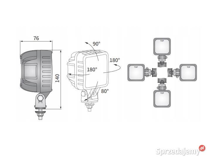 LAMPA ROBOCZA 50 LED 3000lm Deutsch 2P Oświetlenie Zakrzew