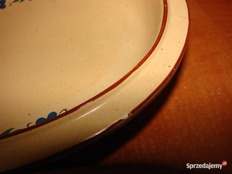 Bolesławiec wzór kaszubski półmisek PRL Pruszcz Gdański