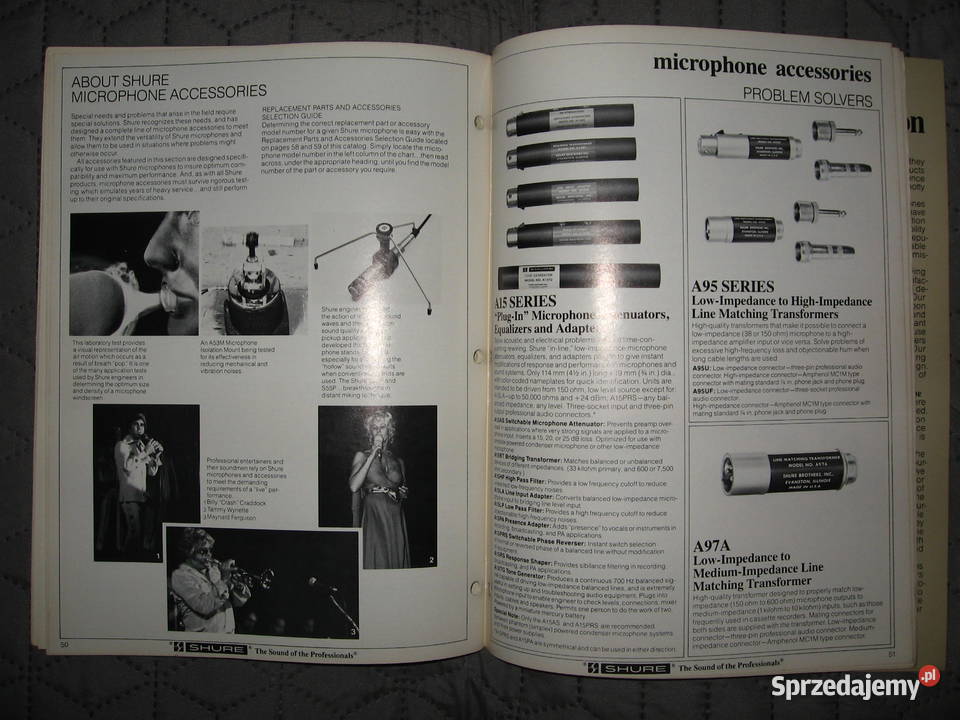 SHURE Microphone and Circuitry Products 1981 pomorskie Kępice