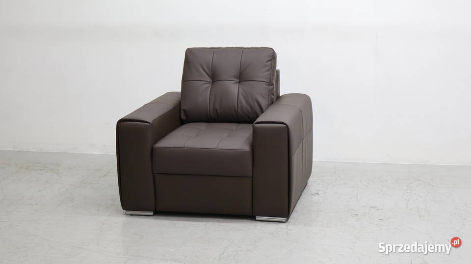 FOTEL SKÓRA naturalna 1006 brązowa skóra Madras Poznań