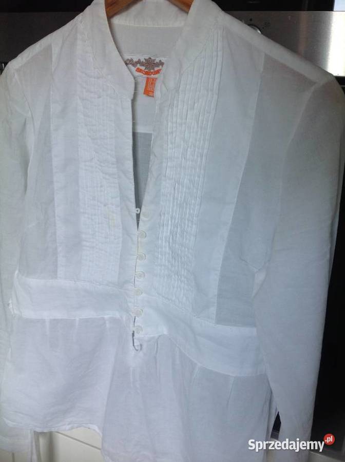 Biała Koszula Wiązana Damska BROADWAY S Bawełna Nowa Sól sprzedam