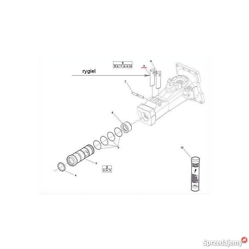 Rygiel grota do młota Atlas Copco SB300SB302 Części do maszyn budowlanych