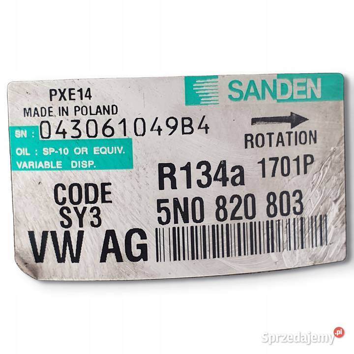 SPRĘŻARKA KLIMATYZACJI VW Passat B6 20 TDI Chełm