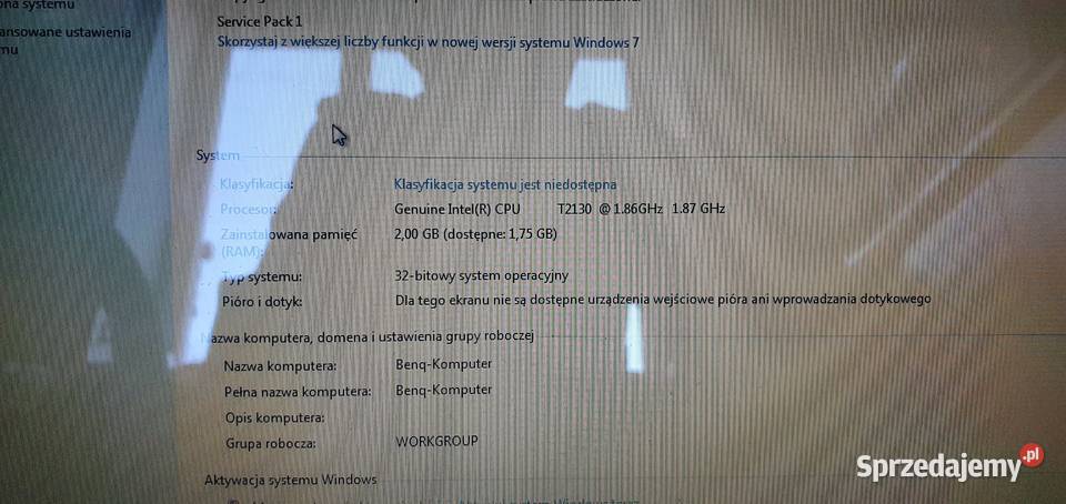 Laptop Benq JoyBook A52E T2130 2GB RAM 120GB HDD Warszawa