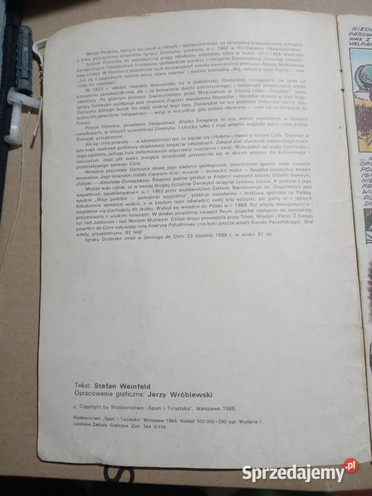 Komiks Gdzie Ziemia drży O Ignacym Domeyce 1988r Świdnik