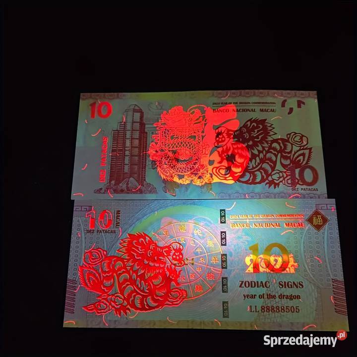 BANKNOT 10 PATACAS MAKAU SMOKA 2024 Warszawa
