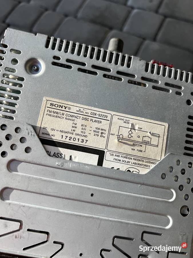 Radio Sony CDXS2220 Szerzyny