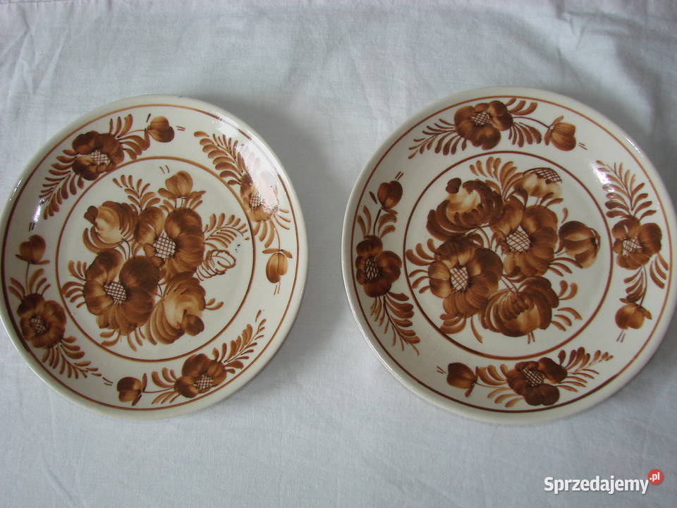 fajansowy talerz PRL Pruszcz Gdański