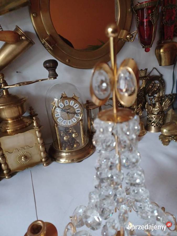 Piękny zjawiskowy świecznik mosiężny z Oświetlenie Poznań