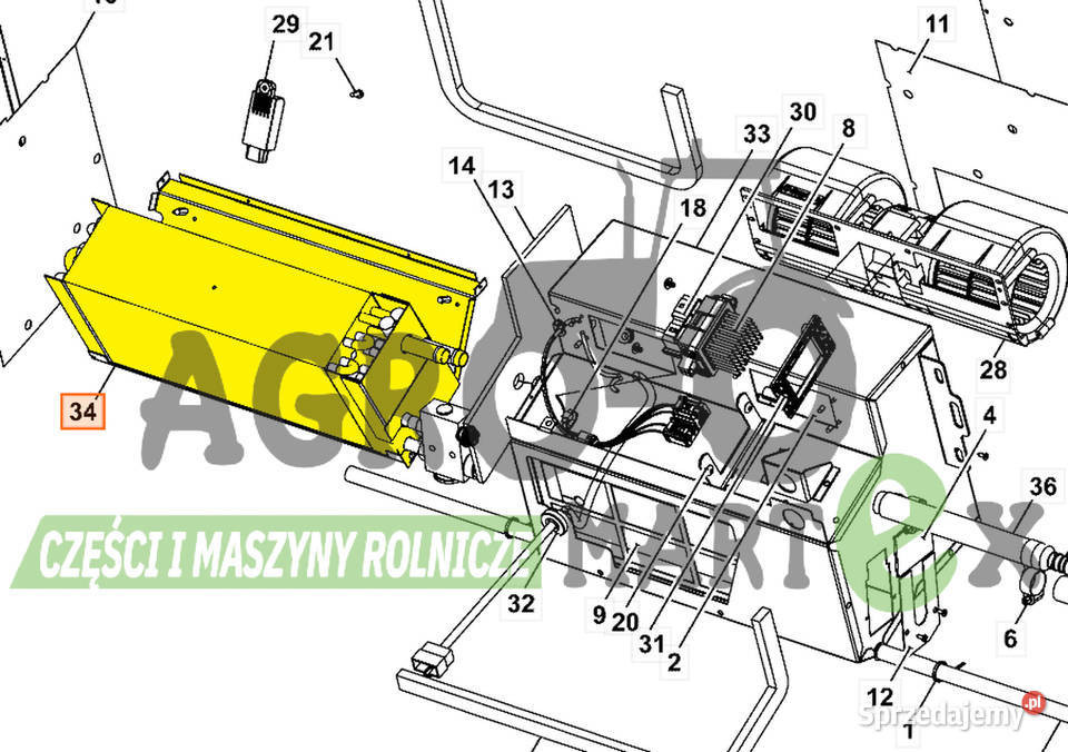 336A1317 336A1317 CHŁODNICA NAGRZEWNICY JCB