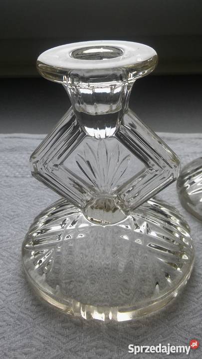 Dwa świeczniki szkło na prezent średnia wysokość pomorskie Gdańsk