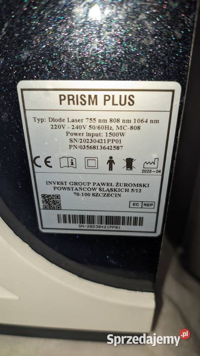 Sprzedam laserowy depilator Prism Plus Rzeszów