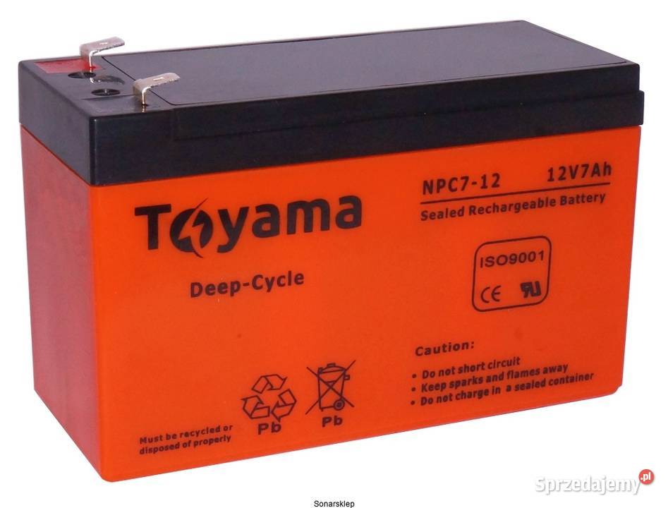Akumulator żelowy Toyama NPC 7 12V 7 Ah AGM Deep Cycle