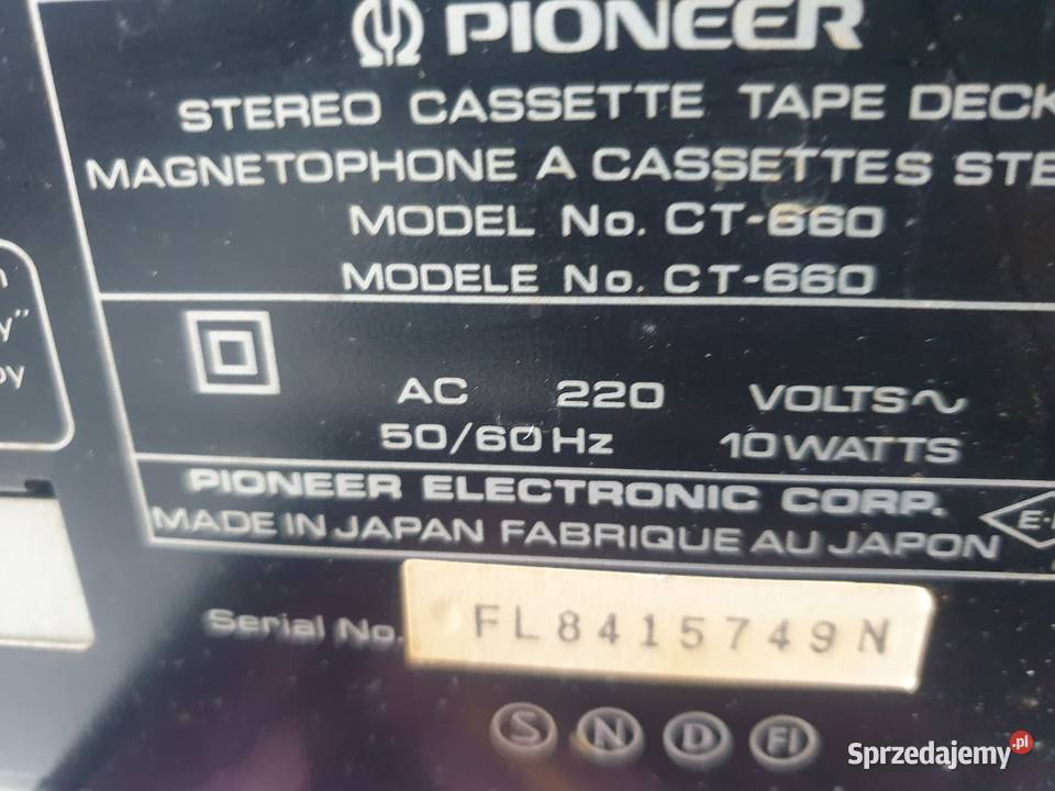 Pioneer deckmagnetofon Leżajsk
