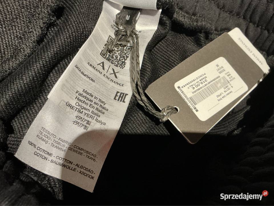 Szort Czarne Męskie Armani Exchange M Nowe Nowa Sól