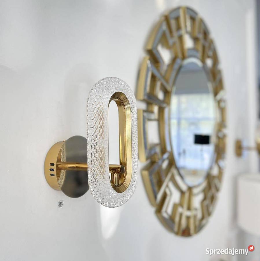 Nowoczesny kinkiet złoty Valo glamour Elegancka Warszawa