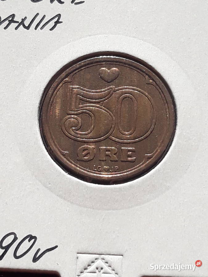 50 Ore Dania 1990 r Numizmatyka Konin