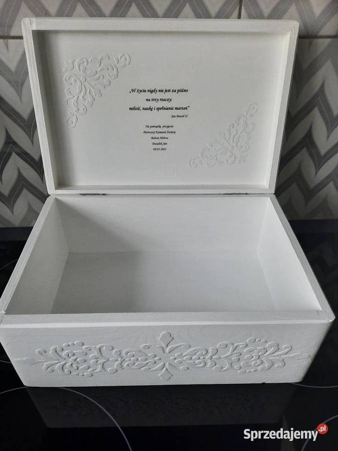 Kuferek Komunia hostia 3D personalizowany Kędzierzyn-Koźle