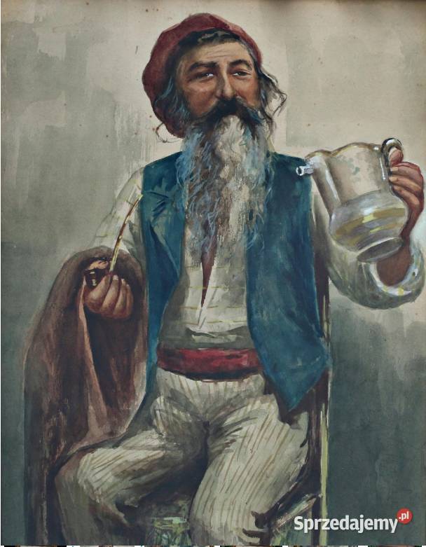 NARCISO SCOTTI 1907 ODPOCZYWAJĄCY MĘŻCZYZNA Zgorzelec