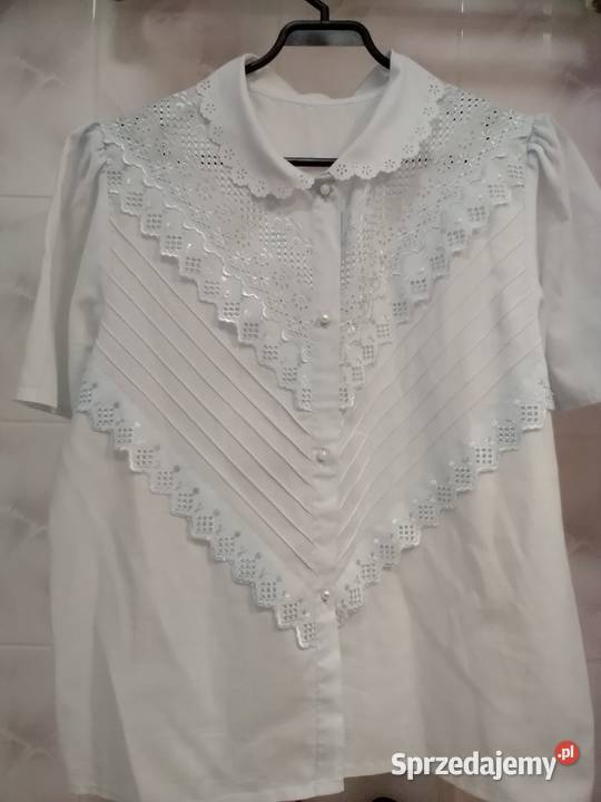 Bluzka damska z kołnierzykiem haftowana Łódź sprzedam