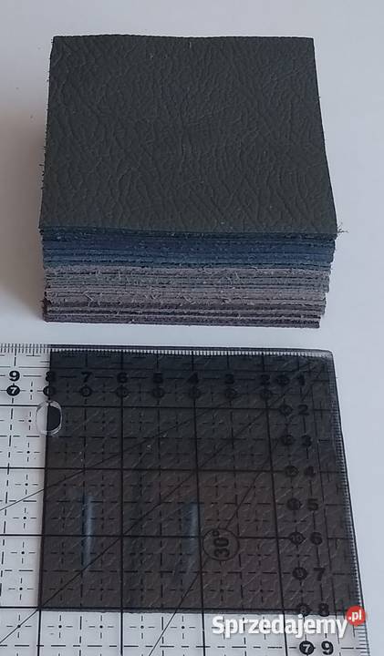 Skóra Kwadrat 8 x 8 30 sztuk Licowa Włoska Szary Gdańsk