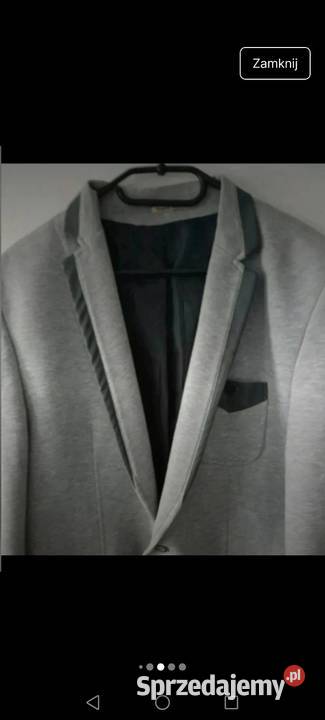 Marynarka szara o kroju męskim Pinterest Old Rozmiar 36(S) Marynarki i żakiety Krosno