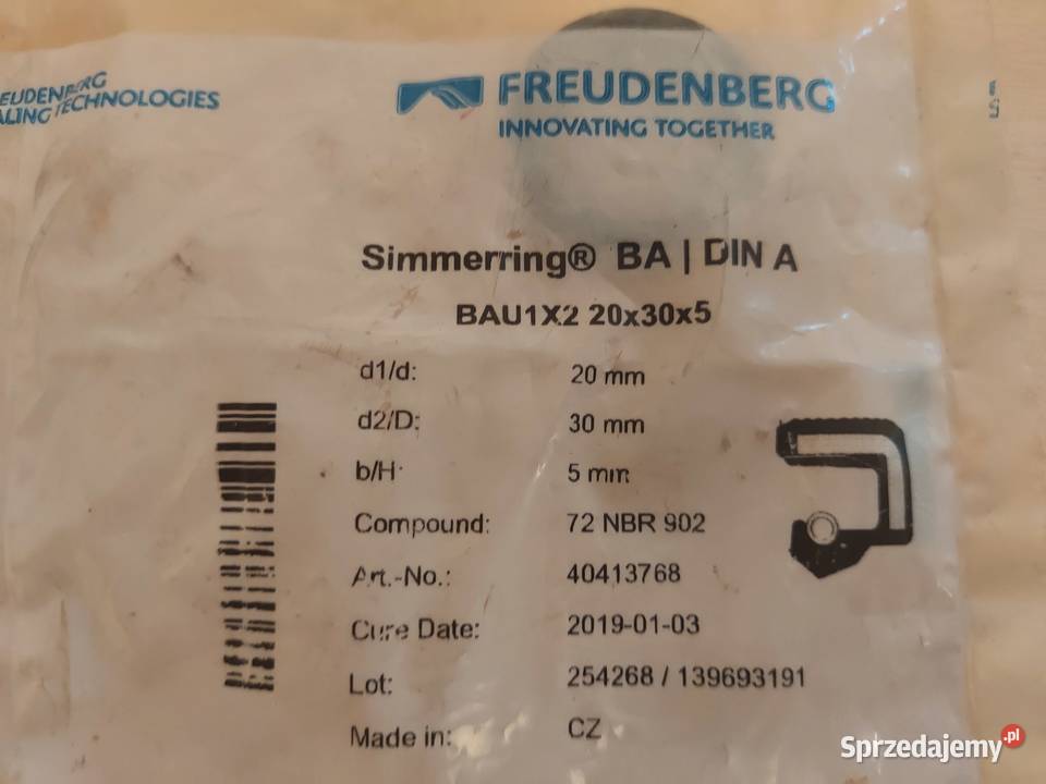Simmering freudenberg BAU1X2 20x30x5 małopolskie Kraków