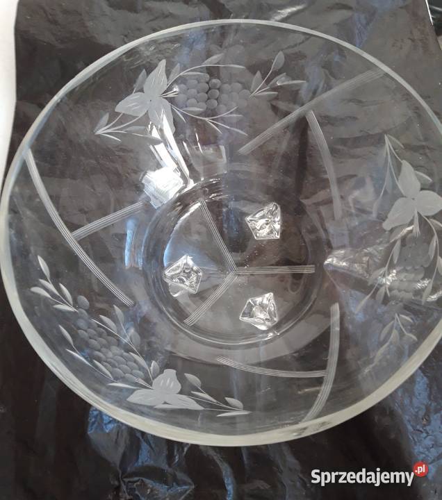 piękna miska szkło szlifowane Francja lata 60te Warszawa