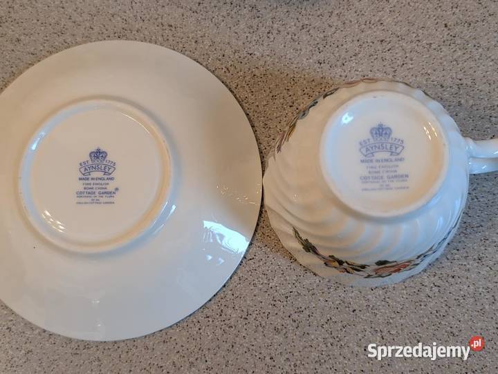 ZESTAW KAWAHERBATA Porcelana Aynsley Garden 21 Piła sprzedam