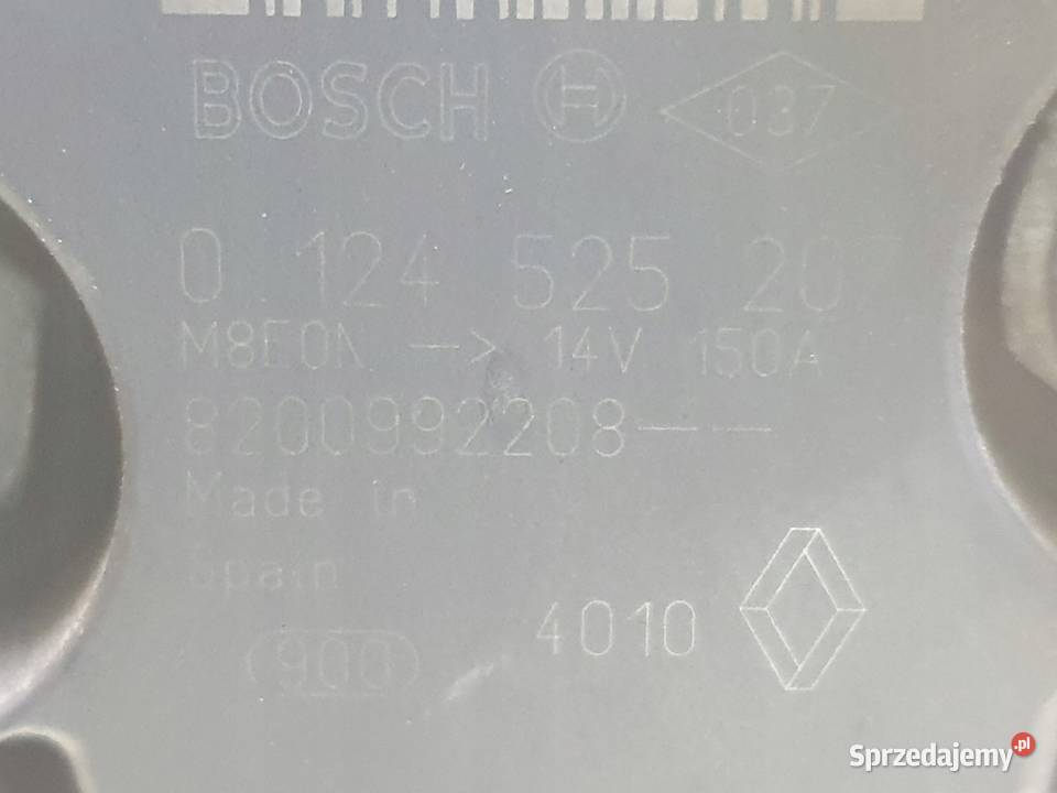 ALTERNATOR Dacia Duster 16 16V 0124525207 Chełm