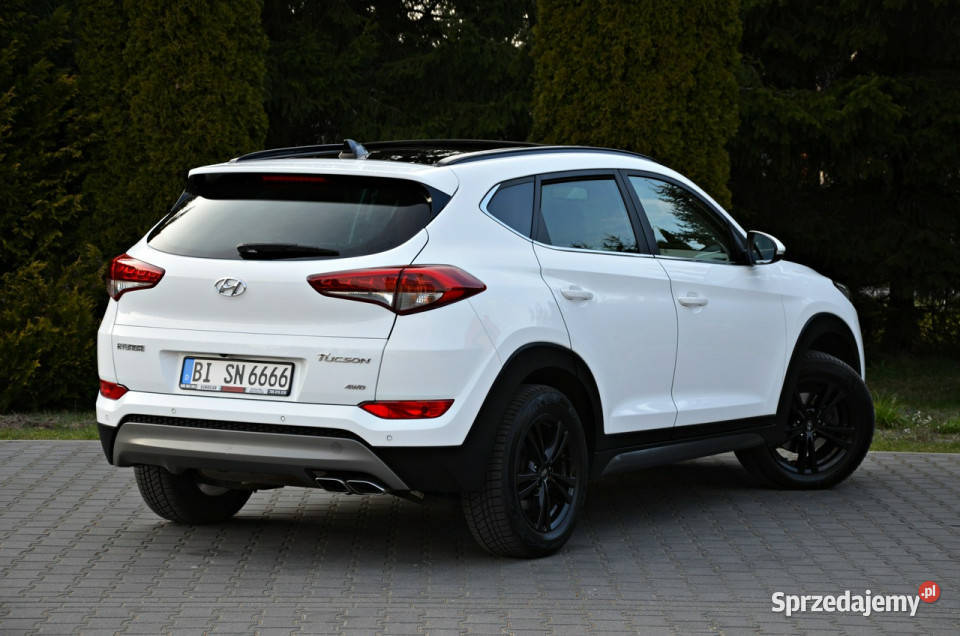 Hyundai Tucson 20CRDI 185 4x4 140 Idealny III biały mazowieckie Ostrów Mazowiecka