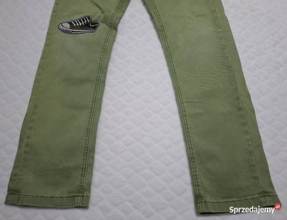 Spodnie chłopięce rurki zielone piłka trampek śląskie Czeladź