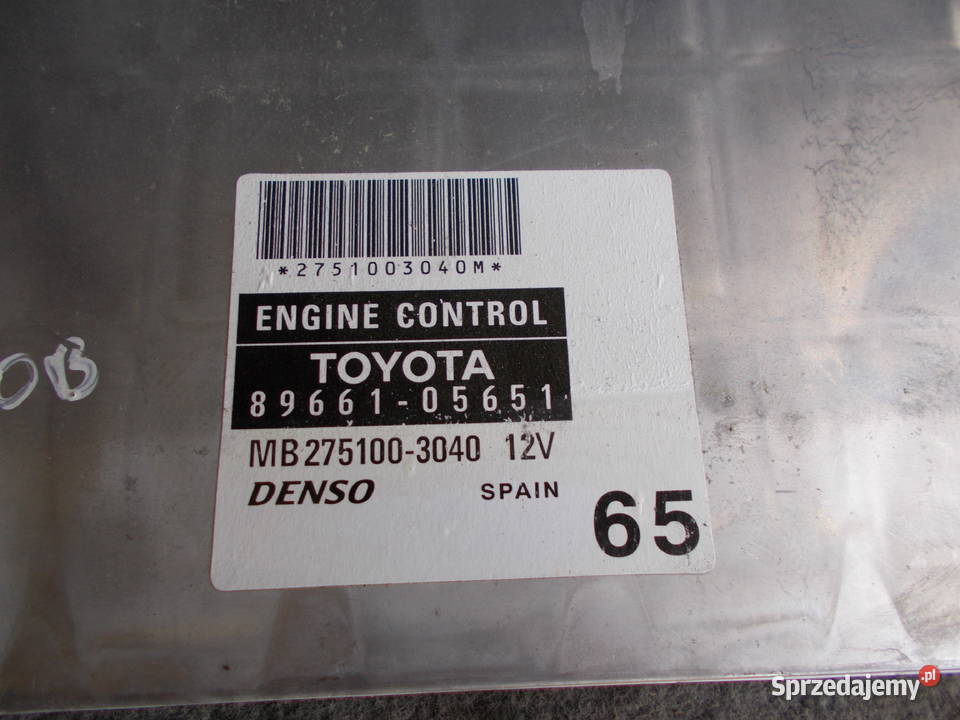 TOYOTA AVENSIS T25 20 16v komputer sterownik lubelskie Zamość sprzedam