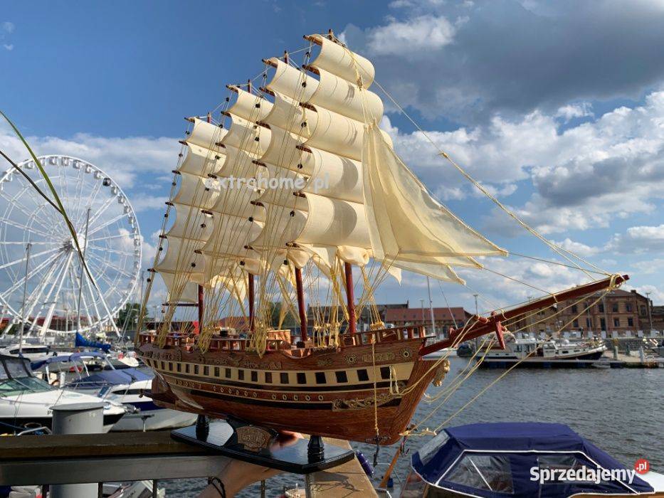 Drewniana Replika statku żaglowca France II Architektura ogrodowa zachodniopomorskie Szczecin