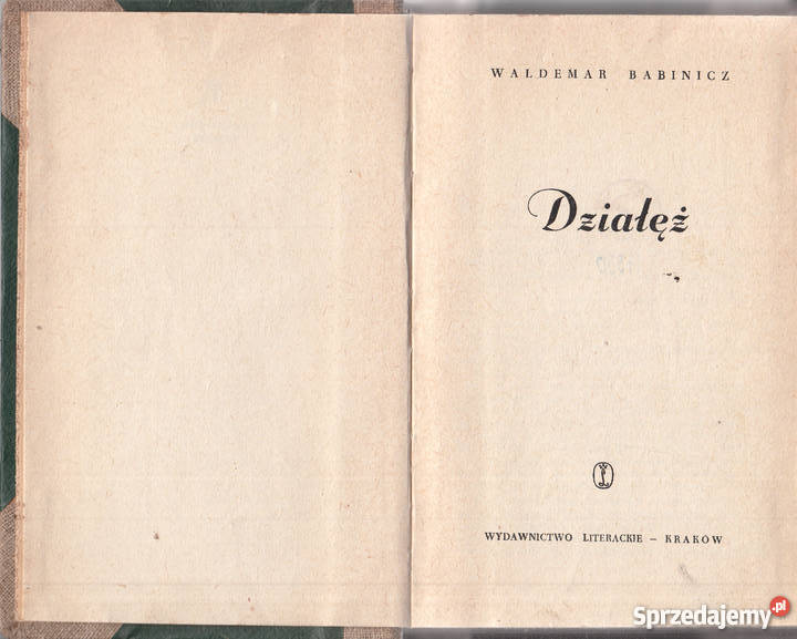 02644 DZIAŁĘŻ WALDEMAR BABINICZ literatura piękna - proza polska Proza i poezja Czyrna