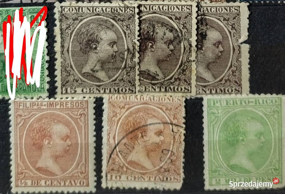 Hiszpania 1889 Filipiny 1894 i Puerto Rico 1895r Kolekcje