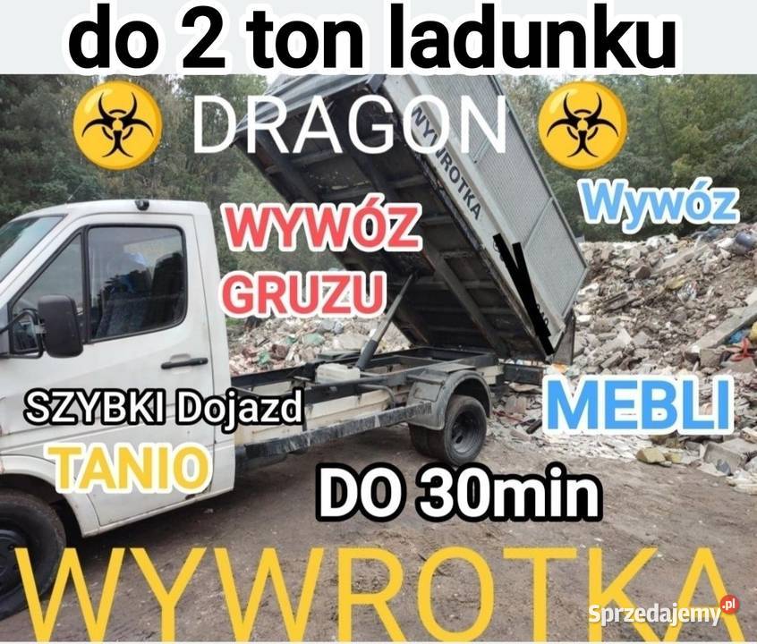 DRAGON 150zl Wywóz GRUZUmebli Wywrotka Wywóz gruzu i śmieci lubuskie Zielona Góra