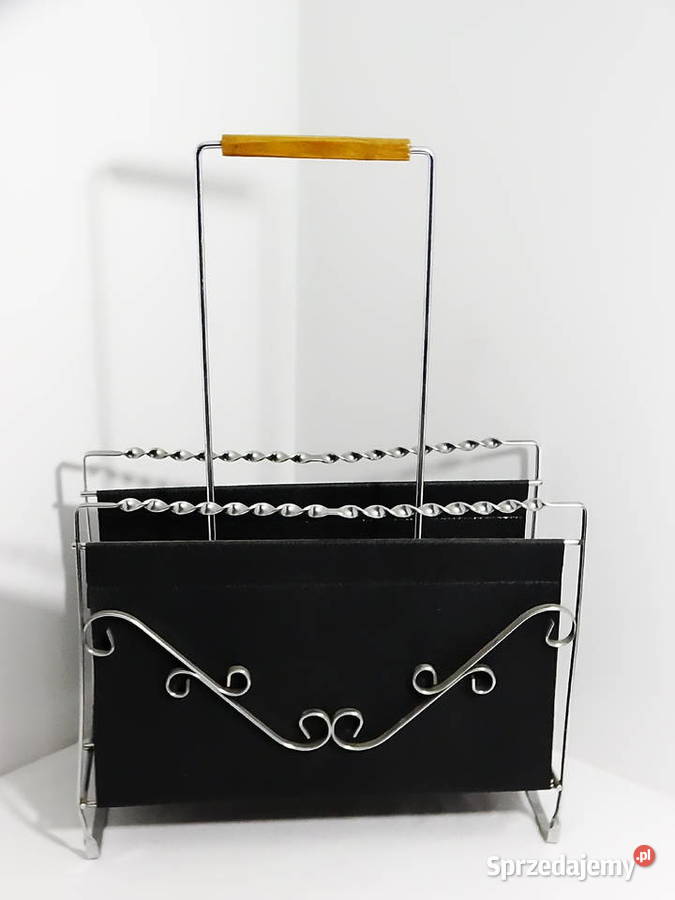 Elegancki stojak na gazety niklowany z Wyposażenie wnętrz lubelskie Biłgoraj