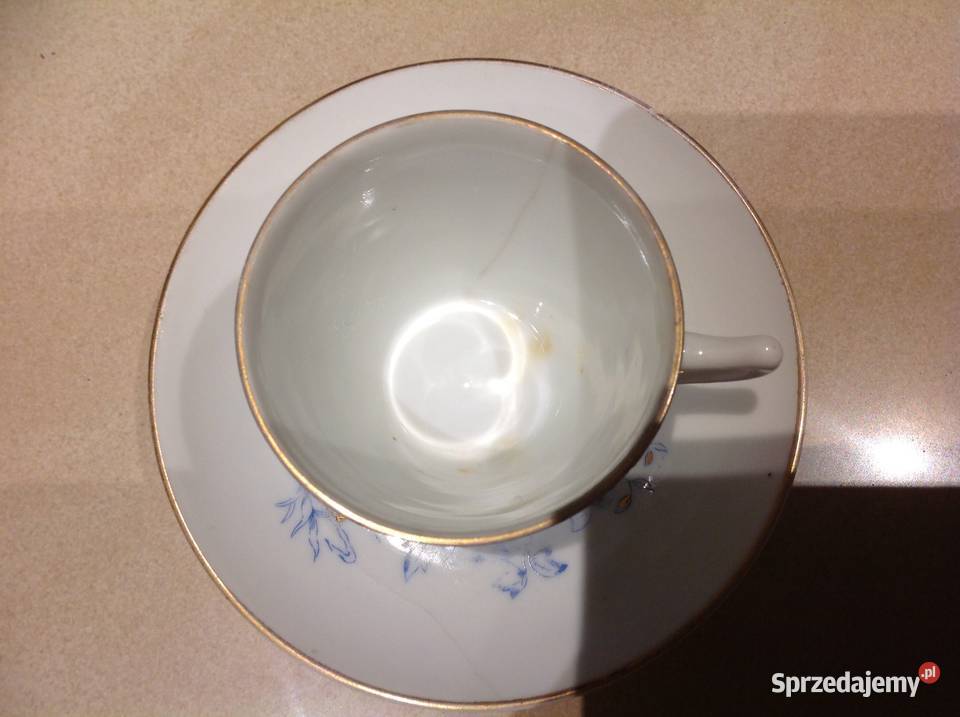 Mała Filiżanka z Podstawkiem Stara Porcelana Porcelana i szkło Porcelana i szkło Nowa Sól