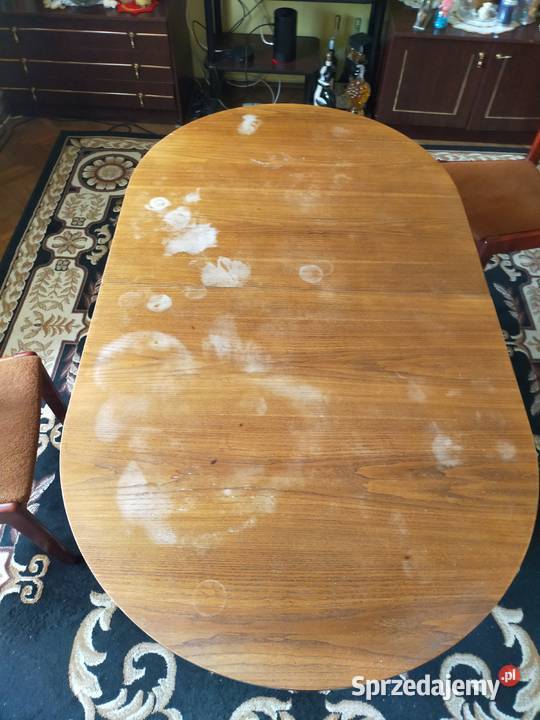 Stół i krzesła lite drewno lata 90te