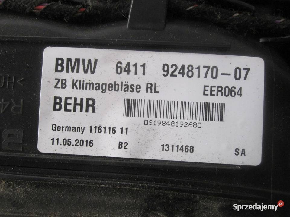 BMW F10 LIFT wentylator nagrzewnica 9159332